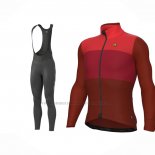 2023 Abbigliamento Ciclismo ALE Rosso Manica Lunga e Salopette