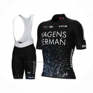 2023 Abbigliamento Ciclismo Hagens Berman Axeon Nero Manica Corta e Salopette