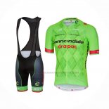 2016 Abbigliamento Ciclismo Cannondale Drapac Verde Nero Manica Corta e Salopette