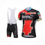 2018 Abbigliamento Ciclismo BMC Nero Rosso Manica Corta e Salopette
