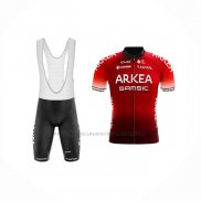 2020 Abbigliamento Ciclismo Arkea Samsic Rosso Nero Manica Corta e Salopette