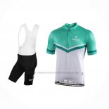 2021 Abbigliamento Ciclismo Bianchi Bianco Verde Manica Corta e Salopette