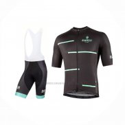 2021 Abbigliamento Ciclismo Bianchi Nero Manica Corta e Salopette(2)