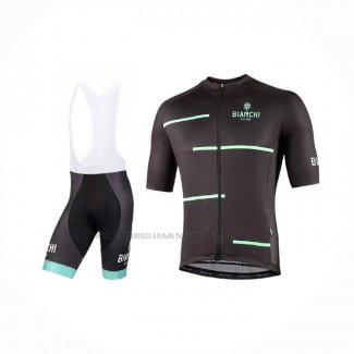 2021 Abbigliamento Ciclismo Bianchi Nero Manica Corta e Salopette(2)