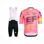 2024 Abbigliamento Ciclismo EF Education Rosa Manica Corta e Salopette