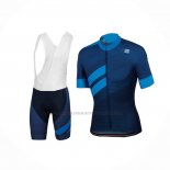 2018 Abbigliamento Ciclismo Sportful Spento Blu Manica Corta e Salopette