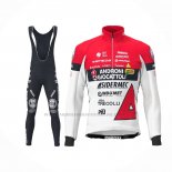 2021 Abbigliamento Ciclismo Androni Giocattoli Bianco Rosso Manica Lunga e Salopette