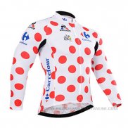 2015 Abbigliamento Ciclismo Tour de France Bianco Rosso Manica Lunga