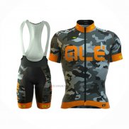 2016 Abbigliamento Ciclismo ALE Arancione Grigio Manica Corta e Salopette