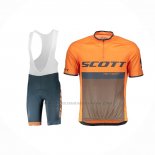 2018 Abbigliamento Ciclismo Scott RC Nero Arancione Manica Corta e Salopette