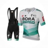 2020 Abbigliamento Ciclismo Bora-Hansgrone Bianco Verde Manica Corta e Salopette