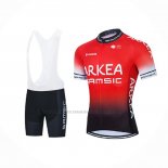 2021 Abbigliamento Ciclismo Arkea Samsic Rosso Nero Manica Corta e Salopette