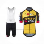 2021 Abbigliamento Ciclismo Jumbo Visma Giallo Manica Corta e Salopette