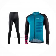 2021 Abbigliamento Ciclismo Nalini Blu Manica Lunga e Salopette(3)