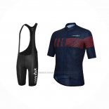 2021 Abbigliamento Ciclismo RH+ Blu Rosso Manica Corta e Salopette