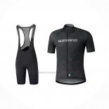 2021 Abbigliamento Ciclismo Shimano Nero Manica Corta e Salopette(2)
