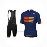 2021 Abbigliamento Ciclismo Sportful Blu Manica Corta e Salopette