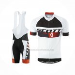 2016 Abbigliamento Ciclismo Scott Bianco Nero Manica Corta e Salopette(1)