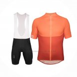 2018 Abbigliamento Ciclismo POC Arancione Manica Corta e Salopette