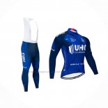 2020 Abbigliamento Ciclismo UHC Spento Blu Manica Lunga e Salopette