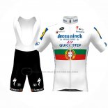 2021 Abbigliamento Ciclismo Deceuninck Quick Step Bianco Manica Corta e Salopette