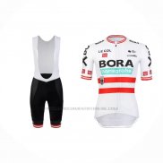 2022 Abbigliamento Ciclismo Bora-Hansgrone Rosso Bianco Manica Corta e Salopette