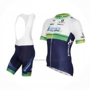 2015 Abbigliamento Ciclismo Orica GreenEDGE Bianco Blu Manica Corta e Salopette