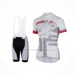 2016 Abbigliamento Ciclismo Castelli Bianco Rosso Manica Corta e Salopette