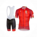 2017 Abbigliamento Ciclismo Castelli Maratona Rosso Manica Corta e Salopette