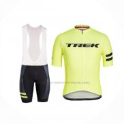 2018 Abbigliamento Ciclismo Trek Chiaro Giallo Manica Corta e Salopette