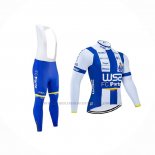 2020 Abbigliamento Ciclismo W52-FC Porto Bianco Blu Manica Lunga e Salopette