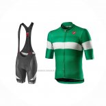 2021 Abbigliamento Ciclismo Castelli Verde Manica Corta e Salopette