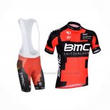 2014 Abbigliamento Ciclismo BMC Rosso Nero Manica Corta e Salopette