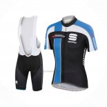 2016 Abbigliamento Ciclismo Sportful Nero Blu Manica Corta e Salopette
