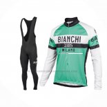 2017 Abbigliamento Ciclismo Bianchi Milano Ml Verde Manica Lunga e Salopette