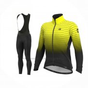 2020 Abbigliamento Ciclismo ALE Giallo Nero Manica Lunga e Salopette(4)