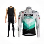 2021 Abbigliamento Ciclismo Bora-Hansgrone Bianco Manica Lunga e Salopette