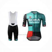 2022 Abbigliamento Ciclismo Bora Hansgrone Verde Rosso Manica Corta e Salopette