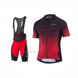 2022 Abbigliamento Ciclismo Loffler Nero Rosso Manica Corta e Salopette