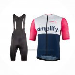 2022 Abbigliamento Ciclismo Nalini Blu Rosa Manica Corta e Salopette