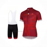 2016 Abbigliamento Ciclismo Castelli Rosso Bianco Manica Corta e Salopette
