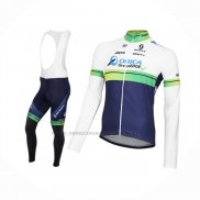 2016 Abbigliamento Ciclismo Orica GreenEDGE Bianco Blu Manica Lunga e Salopette
