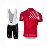 2017 Abbigliamento Ciclismo Castelli Free Ar Rosso Manica Corta e Salopette