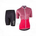 2017 Abbigliamento Ciclismo Donne Nalini Wave Rosso Manica Corta e Salopette