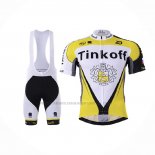 2017 Abbigliamento Ciclismo Tinkoff Giallo Manica Corta e Salopette
