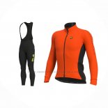 2021 Abbigliamento Ciclismo ALE Arancione Manica Lunga e Salopette(2)
