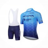 2021 Abbigliamento Ciclismo Astana Blu Manica Corta e Salopette