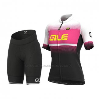 2021 Abbigliamento Ciclismo Donne ALE Rosa Manica Corta e Salopette