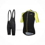 2021 Abbigliamento Ciclismo RH+ Grigio Giallo Manica Corta e Salopette